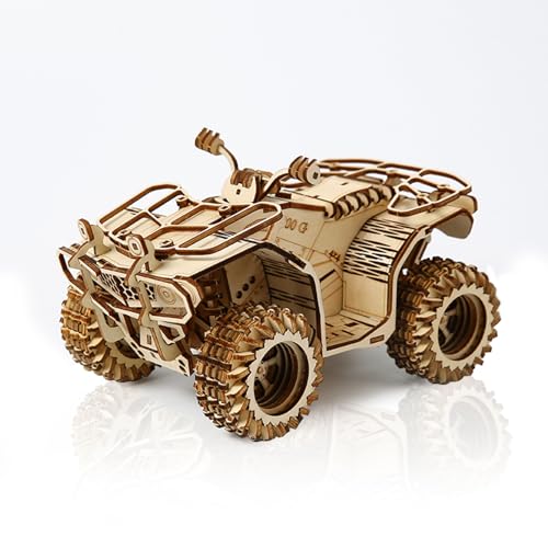 Hallisun 3D木製パズル 大人向け 14歳+ 組み立て立体パズル ビーチバギー車 動くメカニカル クラフト手芸 DIY 機械式 ウッドパズル おもちゃ 趣味 クリスマス バレンタインデー ヴィンテージ 装飾 自宅 インテリア 誕生日ギフト プレゼン