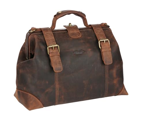 kalahari Kaama LS-34 Fototasche, Typ Doktorkoffer, braunes Leder
