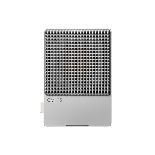 Teenage Engineering CM-15 Micrófono de Condensador de Estudio Portátil, Carga USB-C, Batería de 10 Horas, Salida de Línea Mini Jack de 3,5 mm, Alimentación Fantasma de 48V, Interruptor de Ganancia