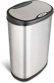 BluMill Pattumiera da 50 l o 70 l con sensore, in acciaio inox, resistente alle impronte digitali, fondo antiscivolo, facile raccolta differenziata (50 litri)