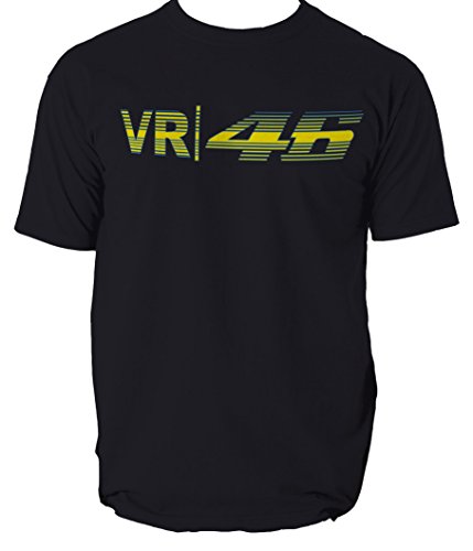 VR|46 Mens GP Bike Motorbike Motorcycle Moto T-Shirt Tee Top (Small, Black)