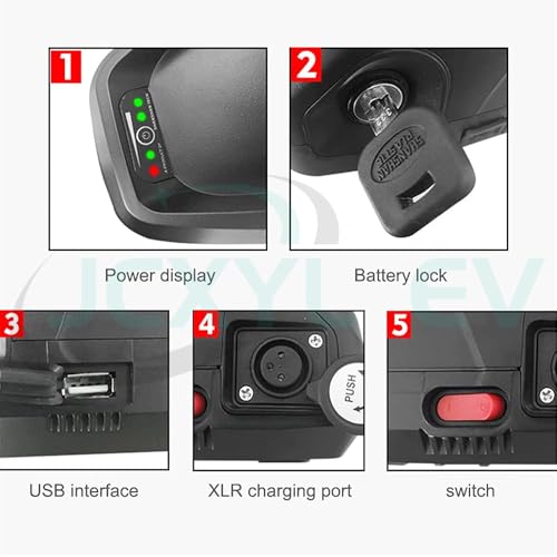 Batería de iones de litio de 52V y 20Ah para motor de bicicleta eléctrica en tubo descendente 3