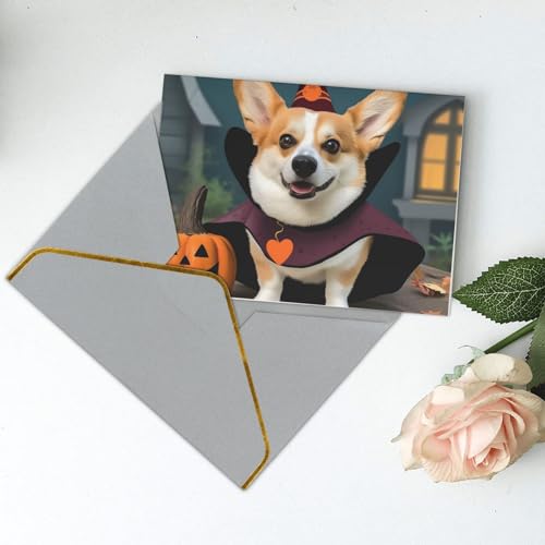 Cartes vierges Corgi Halloween pour ne plus manquer d'idées - 7