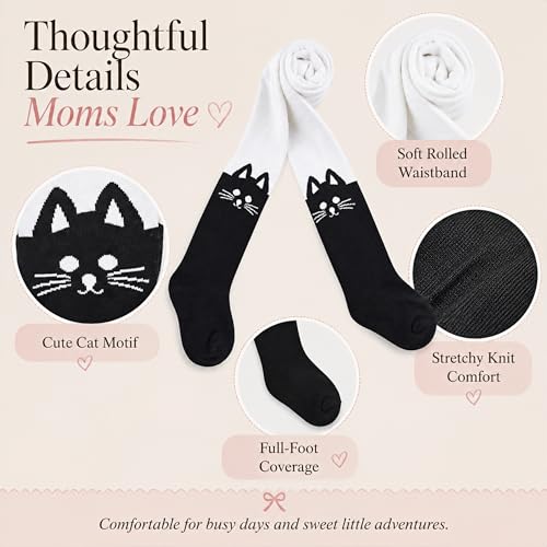 Image of VIKITA Girls tights Cotton Leggings in Spring fall winter stripe socks for girls 3-8 years