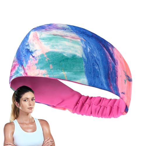 Lauf-Stirnband-Schweiß, Workout-Kopfschweißband - Elastische, feuchtigkeitsableitende Sport-Stirnbänder,Atmungsaktive Stirnbänder, sportliches, schweißableitendes Zubehör für Männer und Frauen