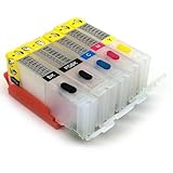  PGI 550 CLI 551 - 5 cartuchos de tinta recargables para Canon Pixma IP7250, IP8750, IX6850, MG5450, MG5550, MG6350, MG6450, MG7150, MX725, MX925, MG7550, MG6650 y MG5650