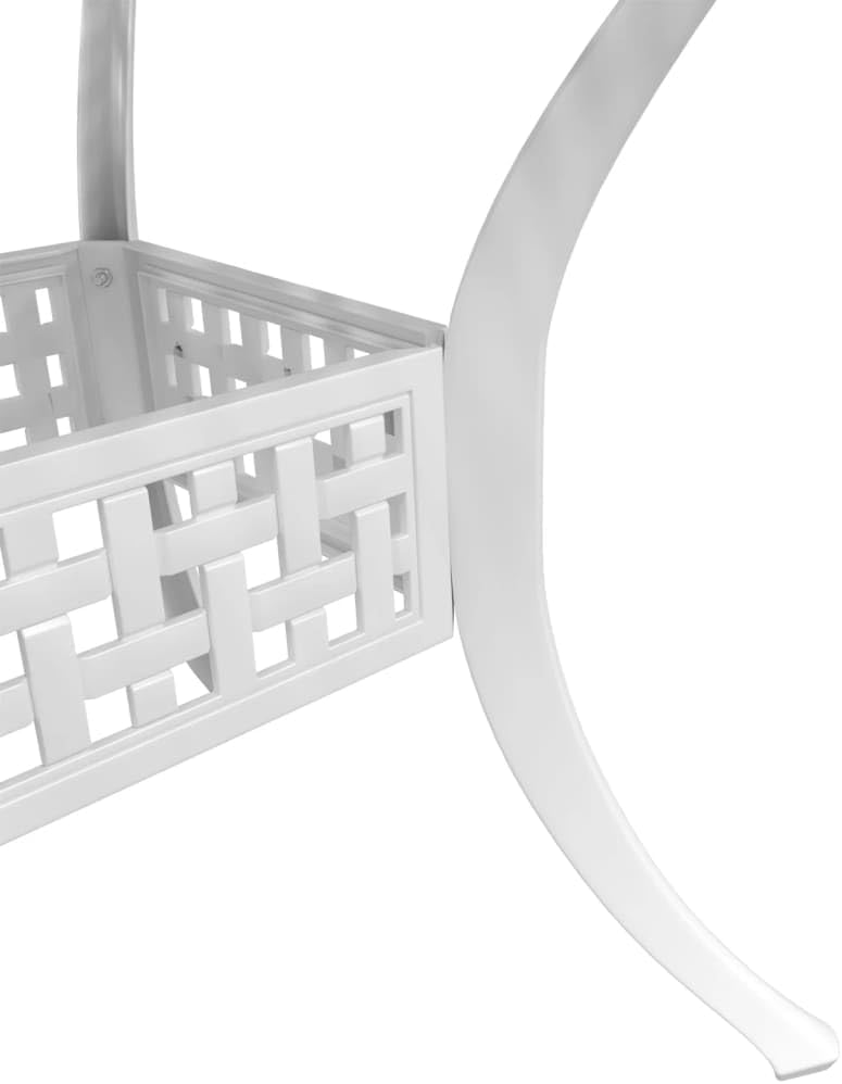 vidaXL Aluminum Small Bistro Set in White