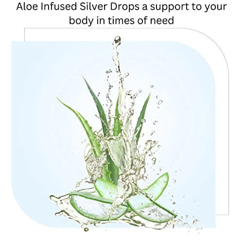 Ameo Life Aloe Infused Structured Silver Drops - Support Your Immune System, Digestive System, Ear Support And Nourish Your Skin, 24 Ppm - Drops #TOP6
