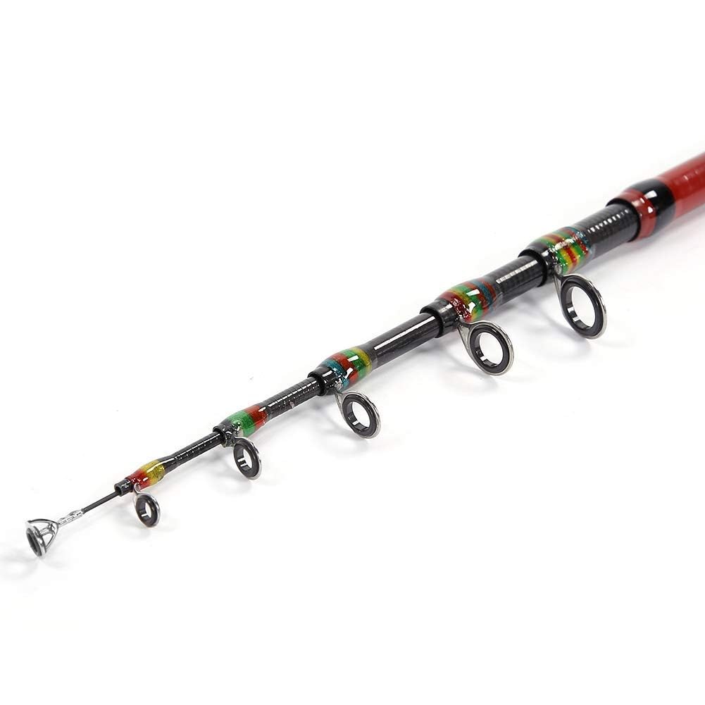 Alomejor Caña de Pescar Carbono Ligero Ligero Portátil Caña de Pescar de Hielo retráctil 1.2m / 1.5m / 2.1m / 2.4m(210CM)