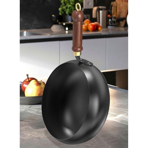 Wok de hierro con tapa de madera, 24 cm miniatura 6