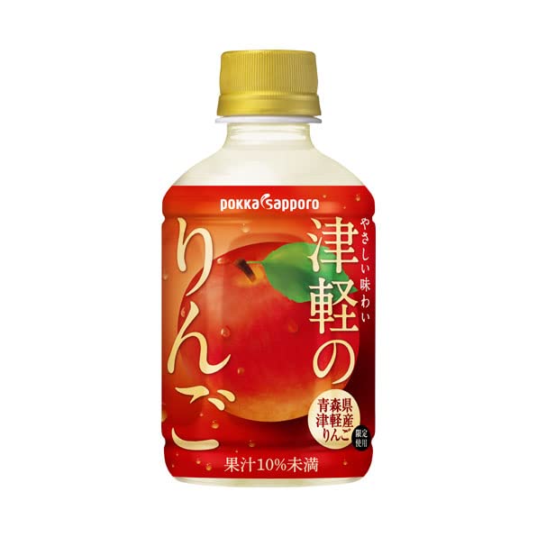 Amazon | ポッカサッポロ 津軽のりんご 280mlペットボトル×24本