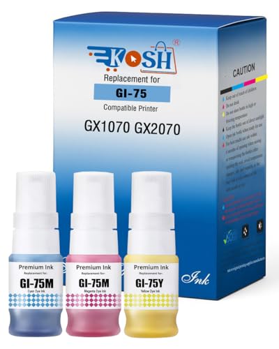 Image of KOSH GI-75 Refill Ink Compatible for Canon MAXIFY GX1070,GX2070 Printers