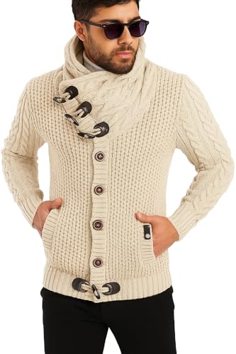 Cardigan en tricot pour homme à boutons coupe droite Leif Nelson