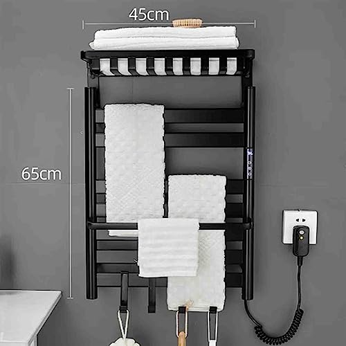 Toallero eléctrico de aleación de aluminio con estante plegable superior 8