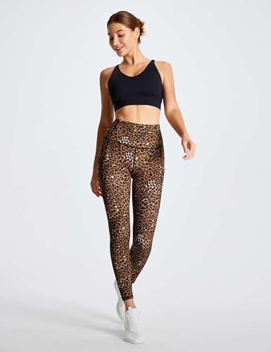 Image of THE GYM PEOPLE Thick High Waist Yoga Pants with Pockets, Tummy Control Workout Running Yoga Leggings for Women