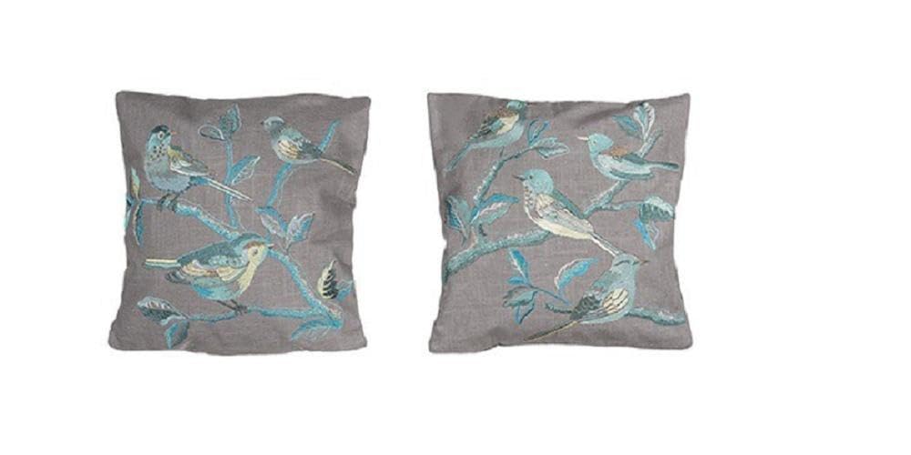 Coussin Bird gris carré 40x40 pour renouveler la décoration d'un salon terne