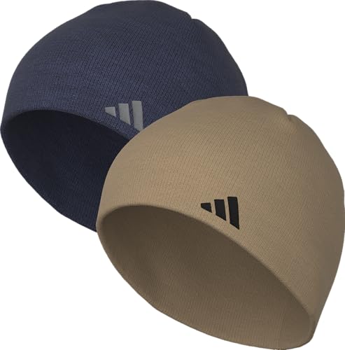 Adidas Mens Beanie 2-Pack – Standard Fit Winter Knit Hat Skull Cap