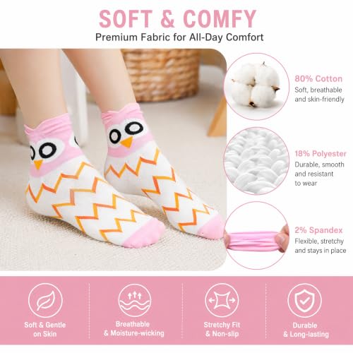 Image of Cute Animal Design Women's Socks Casual Cotton Crew Novelty Socks