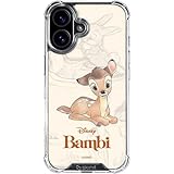 Skinit Clear Phone Case Compatible with iPhone 16 Plus - Officially Licensed Disney Bambi Sketched Portrait Design