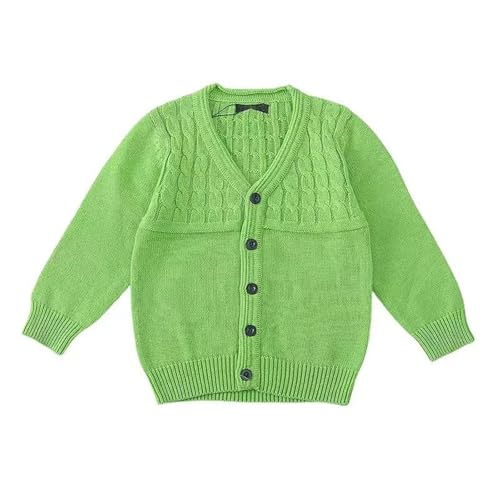 Girls Knit Cardigan Casual Long Sleeve V Neck Button Up Sweater Kids Open Front Solid Color Fall Winter Cute Cotton Jacket