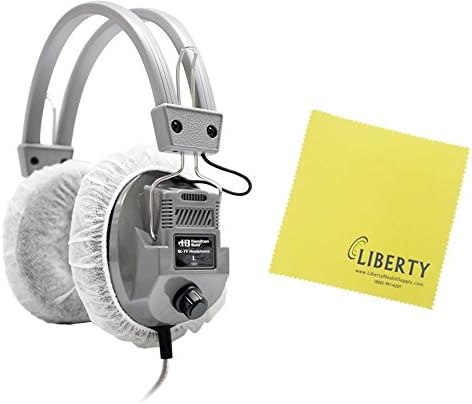 HygenX Sanitary Ear Cushion Covers (4.5" White, Bulk Bag - 1,000 Pairs) - for Over-Ear Headphones & Headsets and Free Liberty Microfiber Cloth