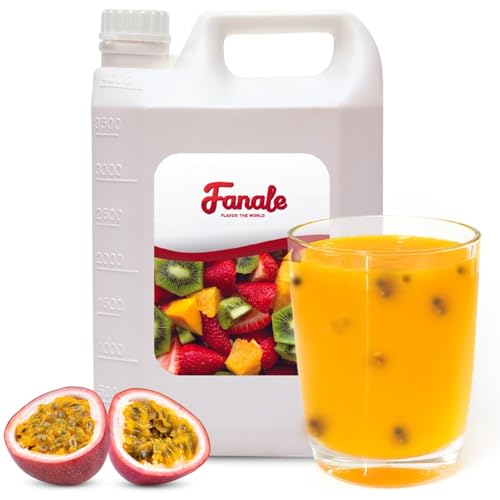 Fanale Premium Flavoring Concentrated Syrup for Bubble Tea 11 lb | Passion Fruit Flavor Syrup | for Boba Tea, Smoothies, Slushes, Desserts | 11lb | Pack of 4 | SRP030