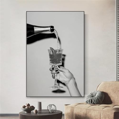 Affiche de femmes au champagne en peinture artistique sur toile moderne haut de gamme