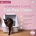 Alfapet Elastic Cat Litter Box Liners - Extra Giant 10 Count - Tear-Resistant Cat Litter Bags - Waterproof Kitty Litter Liners - Fits Litter box Pan Sizes XL, Giant, X-Giant, 37