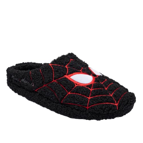 Image of Ground Up Spiderman Mens Slipper Clogs - Official Marvel Licensed Indoor House Shoes, Cozy Lightweight Slip On Scuff Slippers for Men, Sizes 7-14