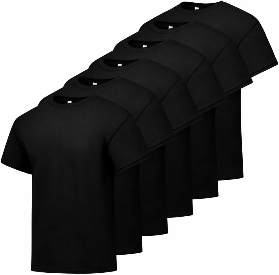 Men's Short Sleeve T-Shirt Pack, Big & Tall, Crewneck Cotton T-Shirts for Men, Value Packs