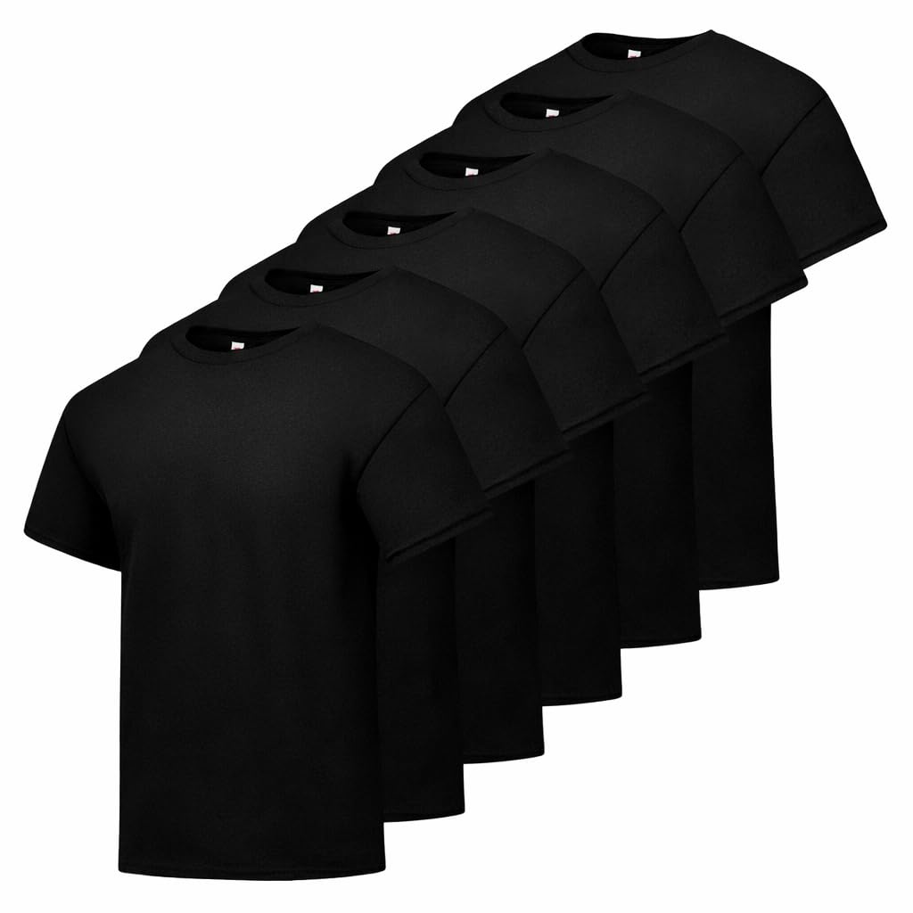 Men's Short Sleeve T-Shirt Pack, Big & Tall, Crewneck Cotton T-Shirts for Men, Value Packs