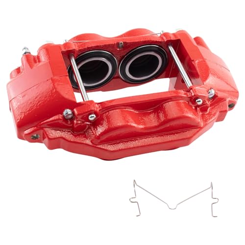 Image of TRQ Performance Front Driver and Passenger Side Brake Caliper Set Caliper Brackets Compatible with 2007-2015 Toyota Tundra 2008-2015 Toyota Sequoia