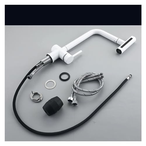 Robinet de cuisine cascade mitigeur évier extractible eau chaude et froide - 2