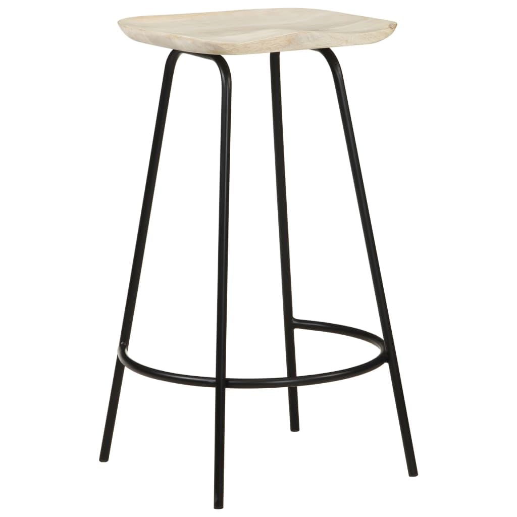 Tabourets de bar en manguier pour cuisine et terrasse design bohème chic
