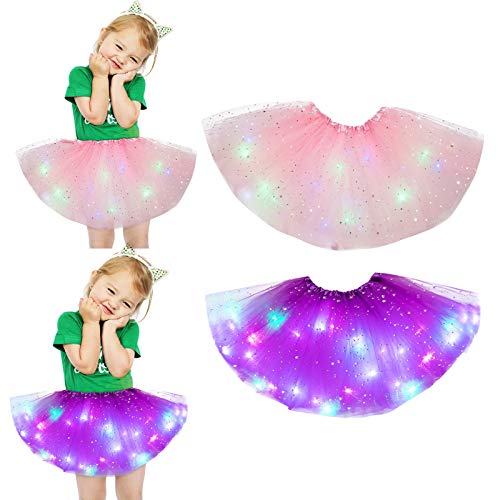 Baby Girl Christmas Tutu Dress,Toddler Kids Sequin Tutu Skirt Led Light Up Pettiskirt Ballet Princess Clothes #TOP1