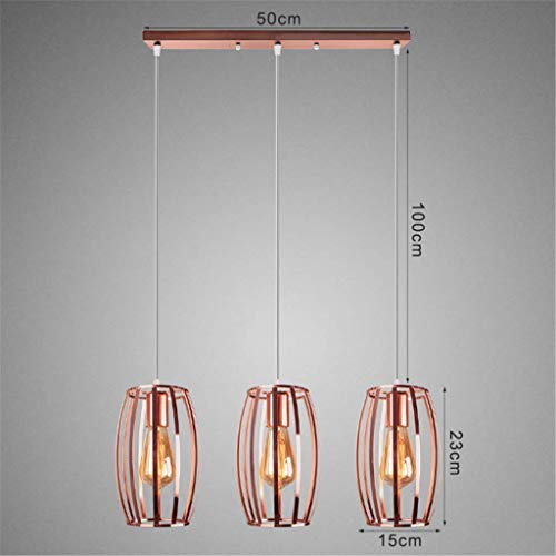 Lustre tonneau de vin E27 en fer avec hauteur réglable pour bar - 2