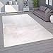 Produktbild Paco Home Waschbarer Teppich Wohnzimmer Kurzflor rutschfest Flauschig Weich Moderne Einfarbige Muster, Grösse:160x220 cm, Farbe:Creme