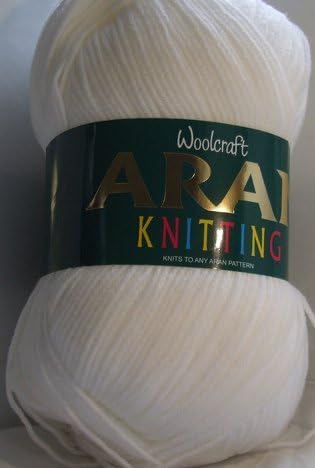 Aran 400g Wool/Knitting Yarn (White (176))