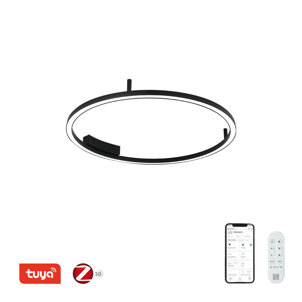 Immax NEO FINO Decken- (Wand-) Leuchte schwarz 80 cm 55 W 4285 lm Tuya Zigbee 3.0 mit Fernbedienung