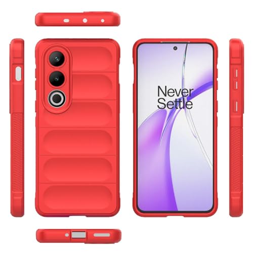 Image of Amazon Brand-Solimo Mobile Cover for OnePlus Nord CE4 5G | Full Camera Protection | Liquid Silicon Case | Flexible Bumper Case for OnePlus Nord CE4 5G (Red)