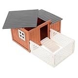 Diseño robusto: el modelo presenta una artesanía robusta, lo que proporciona una representación realista de un gallinero de granja, mini kit de casa modelo de bricolaje, construcción