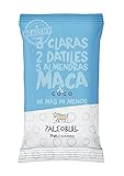 LOS MEJORES INGREDIENTES: En su elaboración se utilizan únicamente alimentos reales (principalmente dátiles, clara de huevo, frutos secos y fruta deshidratada), seleccionados uno a uno por su calidad. Se emplea fruta deshidratada sin aceites vegetales o fructosa añadida, práctica común de la industria alimentaria en este tipo de alimentos.