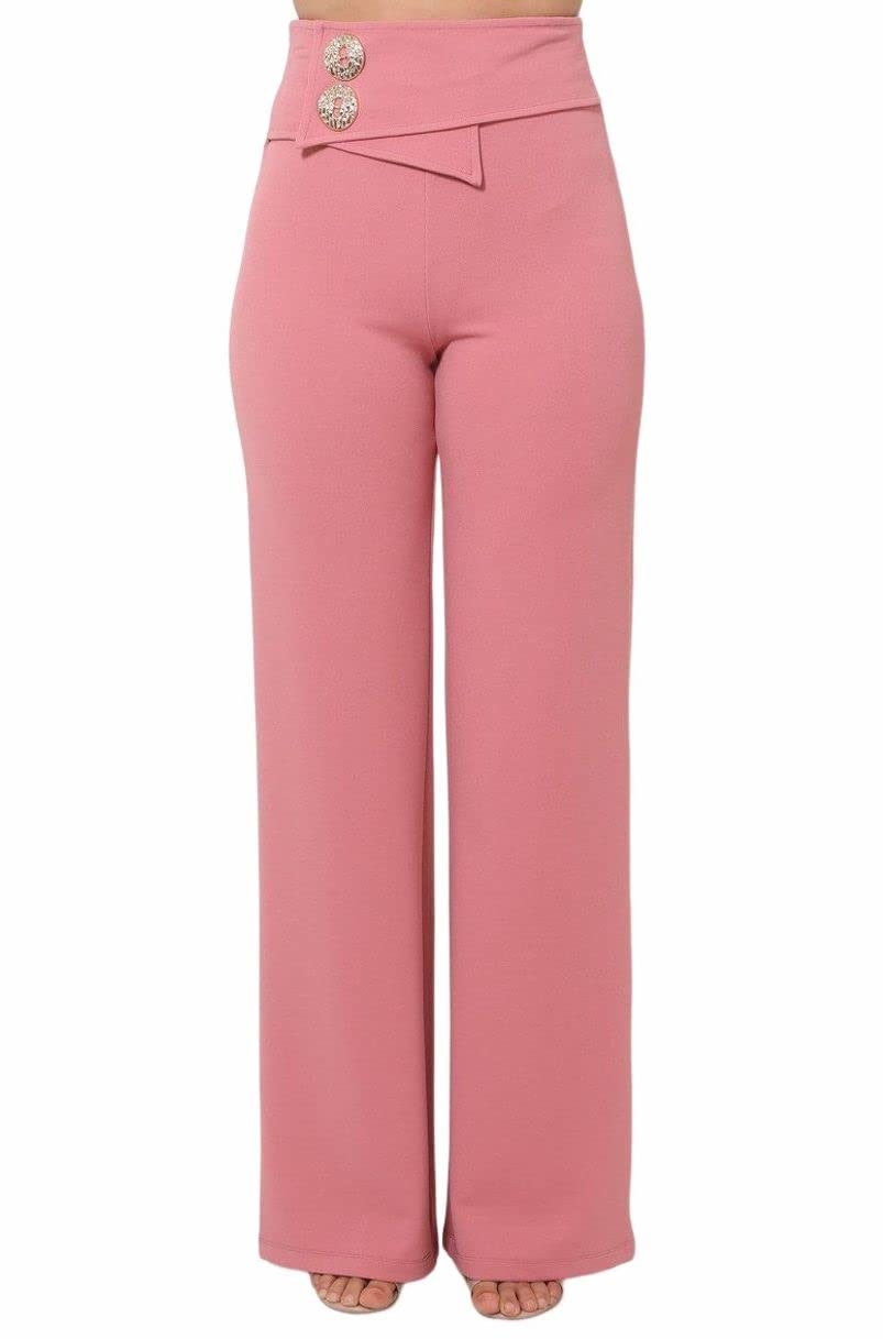 Oversized Button Front Detail Pants Womens Stretch Pant Slim Fit Bootcut Womens Casual Pants Womens Work Pant Soft