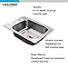 Houzer Glowtone ADA Compliant 17 inch Stainless Steel Topmount 3-hole Bar Sink with Strainer- A1722-7BS-1