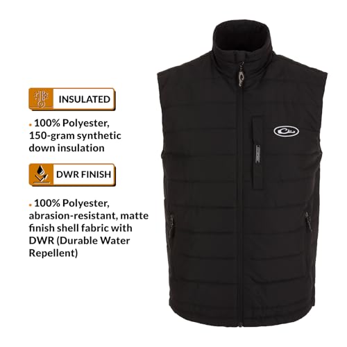 Drake Waterfowl Men's MST Synthetic Down Pack Warm Lightweight Durable Water-Repellent Adjustable Cold-Weather Hunting Vest4