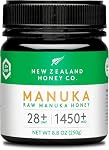 New Zealand Honey Co. Raw Manuka Honey UMF 28+ | MGO 1450+, UMF Certifié (8.8oz)