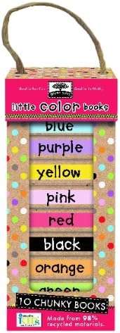 green start book towers: little color books (10 Chunky Books Made from 98% Recycled Materials)