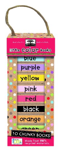 green start book towers: little color books (10 Chunky Books Made from 98% Recycled Materials)