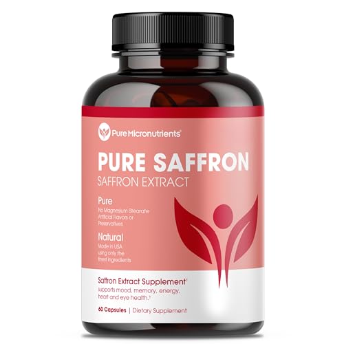 Saffron Supplements - 100% Pure Saffron Extract Capsules - Boost Energy & Mood, Support Eye & Heart Health