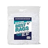 Arkwright W11 Terry Cloth Towels for Cleaning - Soft Cotton Blend Washable Multi-Purpose Bar Mop, Absorbent & Quick Dry, Bag of Rags for Kitchen, Auto Shop, and Garage, 5 lb, White
